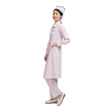 长款长袖护士服-女（粉色）2002